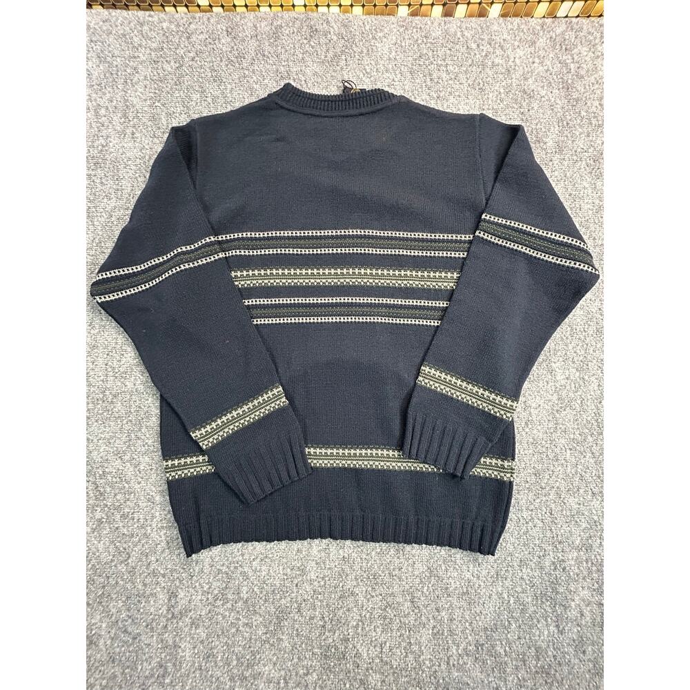 Y2k NWT Roundtree & Yorke Sweater Men's Medium Wool Blend Navy Crewneck - Picture 5 of 5